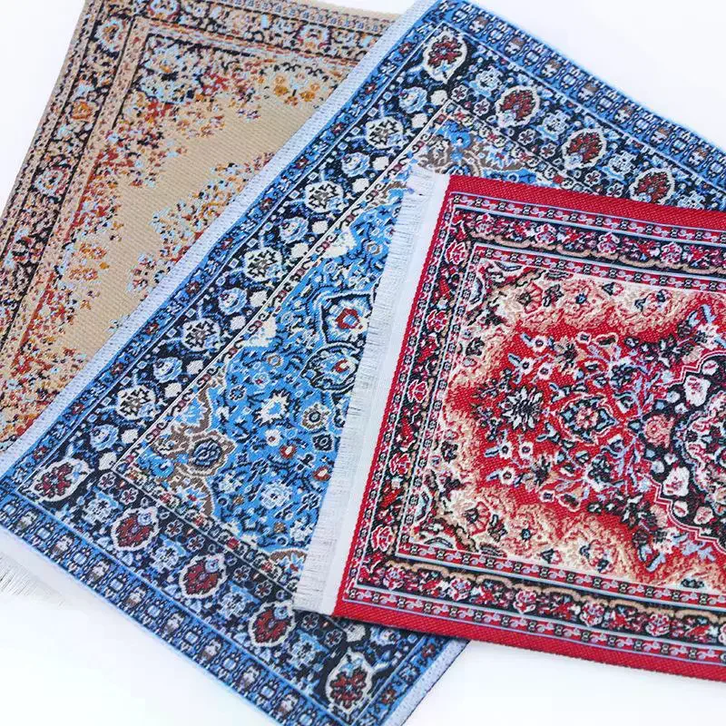 Bloemenpatroon Mat Mini Huis Decor Turkse Stijl Miniatuur Weven Tapijt Poppenhuis Tapijt Pop Accessoires Vloerbedekkingen