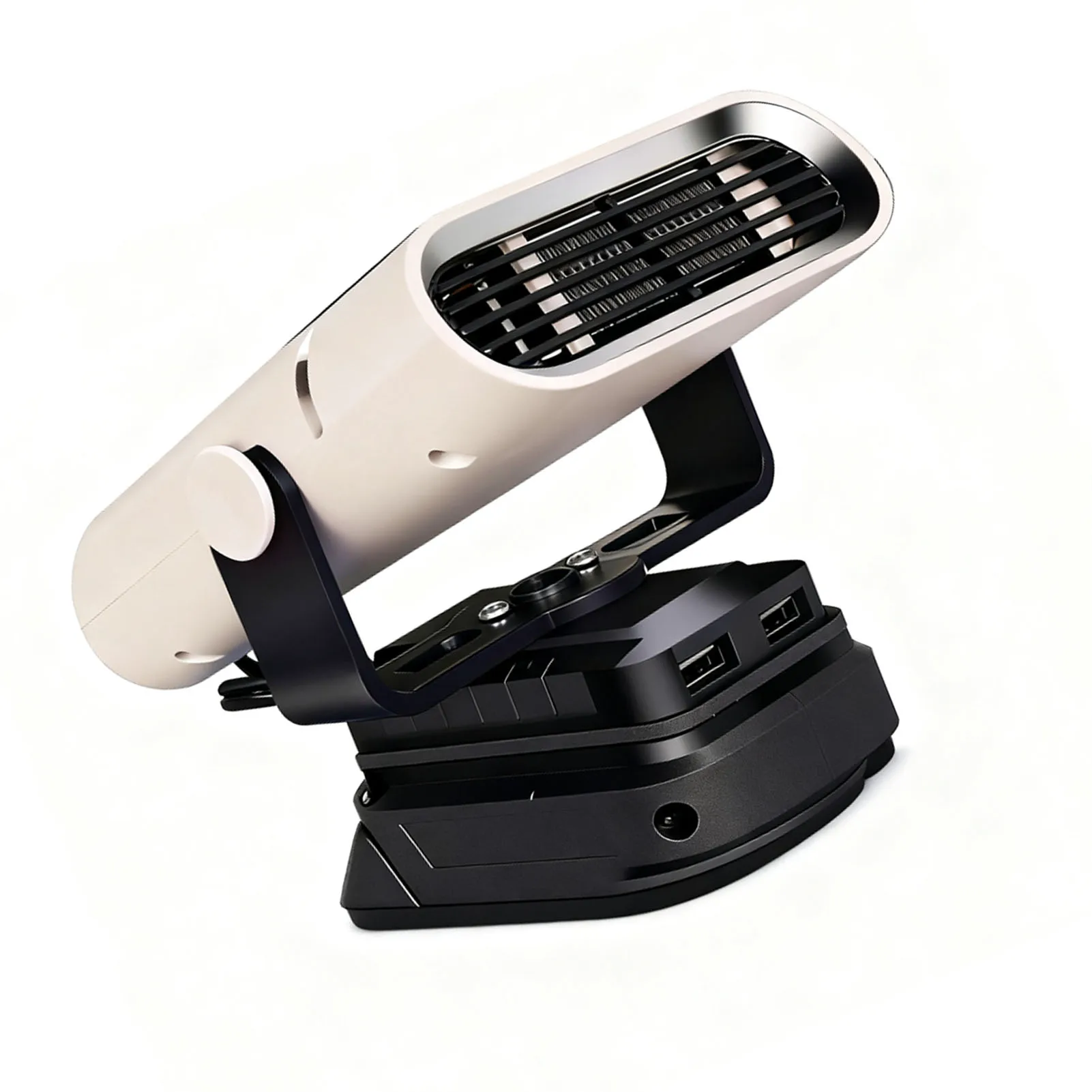 سخان سيارة مزيل الضباب يعمل بالبطارية 360 درجة للتدوير 160 درجة إمالة قابل للتعديل 2 تروس سخان السيارة مزيل الصقيع مزيل الضباب #4