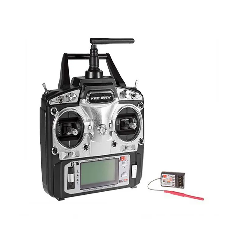 drone FlySky FS-T6 2.4G 6CH TX RX FS-R6B RC Radio Control Transmitter Receiver System