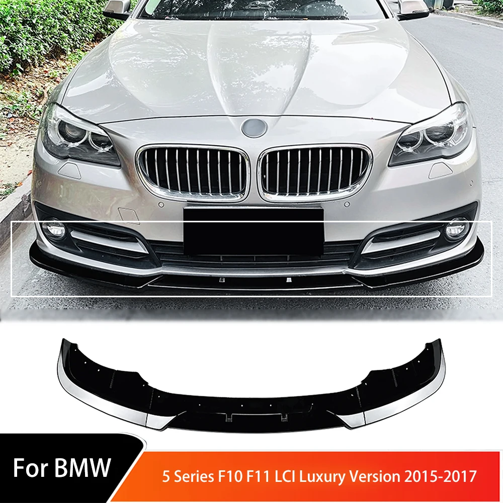 Front Spoiler Lip for BMW 5 Series F10 F11 LCI Luxury Version 2015-2017 Lower Splitter Blade Guard Front Bumper Protection