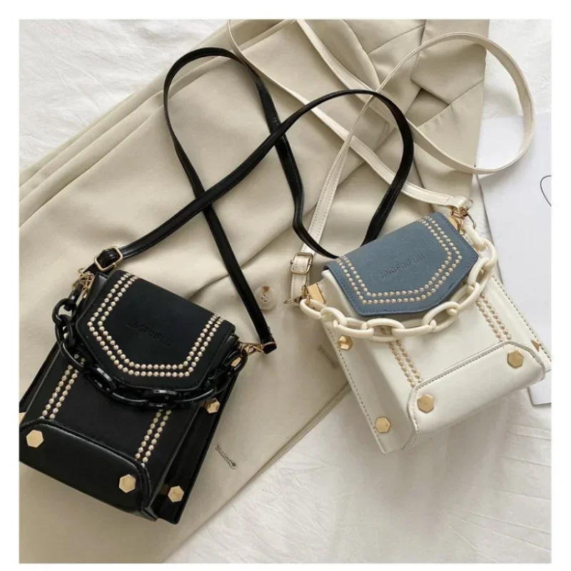 Tas bahu kulit PU wanita Mini tas Messenger Flap wanita dompet rantai desainer tas selempang kecil PU tas tangan wanita dompet