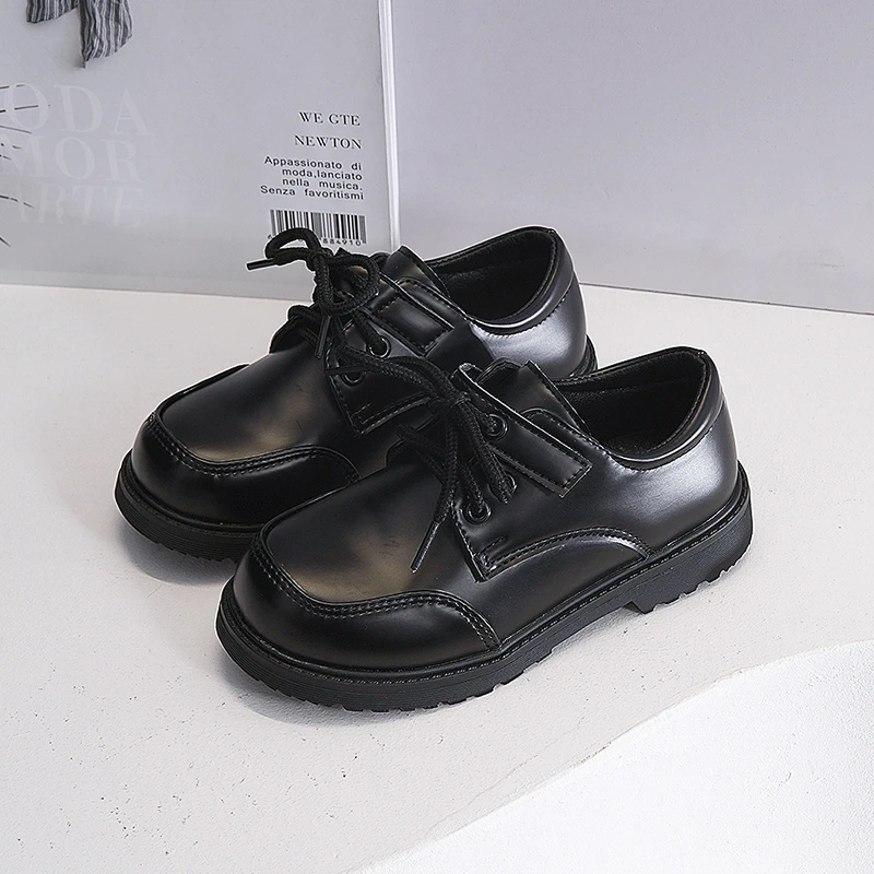 

Boys Leather Shoes for Party Wedding Children UK Uniform School Shoes Breatheable Narrow Band Kids Performance Shoes Loafers