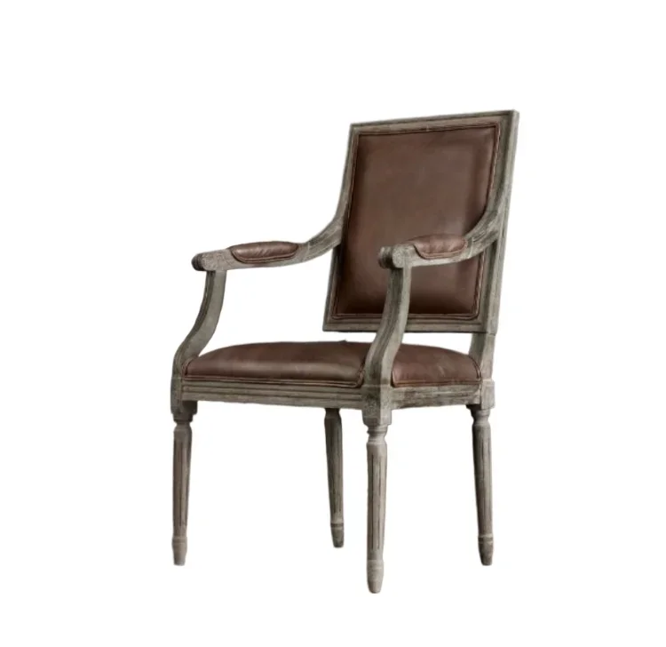 

French light luxury home armchair American restaurant creative wedding photo studio sales office negotiation table and chair