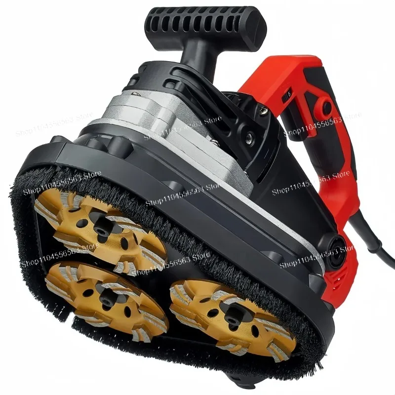 3 Head Drywall Sander 1800W Electric Wall Polishing Machine Dust Free Putty Grinder Cement Ceiling Planer 230V