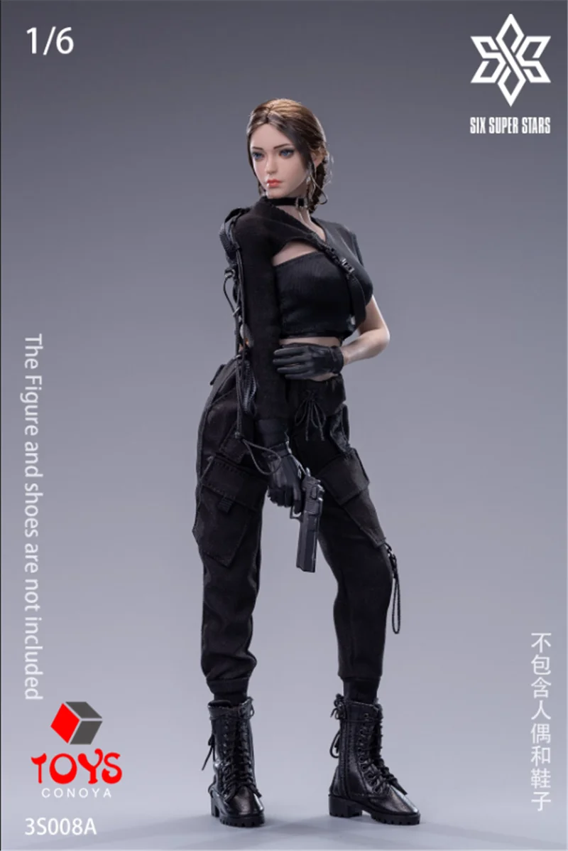 3STOYS 3S008 1/6 Cool Girl Functional Outfit Female Soldier Clothes Model Fit 12-inch Suntan Big Bust Action Figure Body Dolls