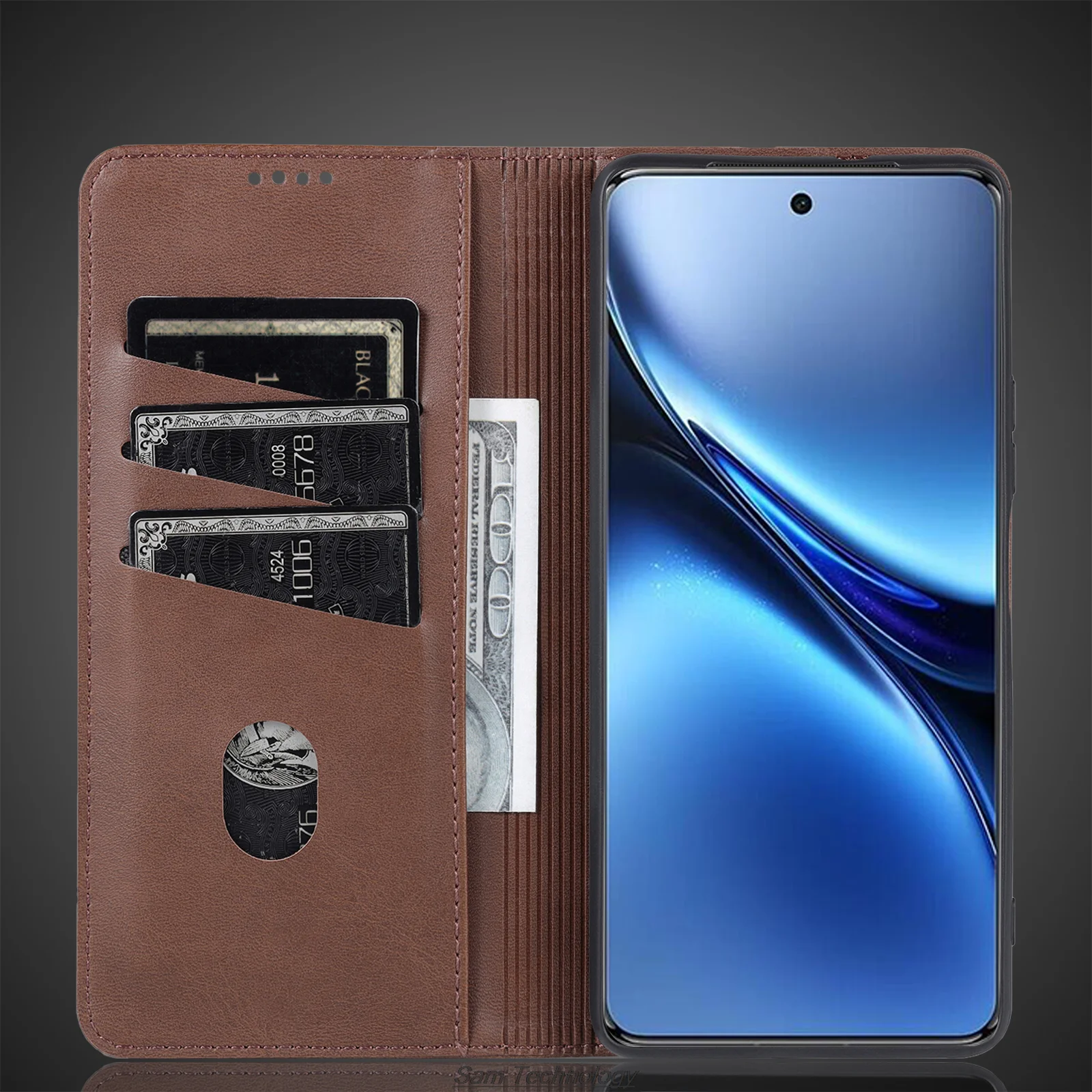 Deluxe Magnetic Adsorption Leather Fitted Case for Vivo X200 Pro 6.78\