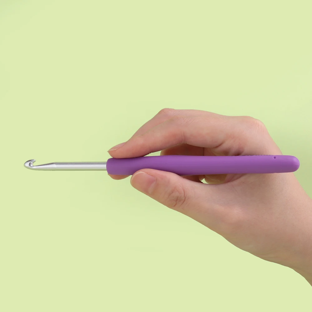 1 قطعة/الوحدة الكروشيه السنانير المطاط مقبض الكروشيه السنانير الملونة المطاط مقبض الحياكة بيئة العمل مقبض DIY بها بنفسك صنع المجوهرات الكروشيه #6