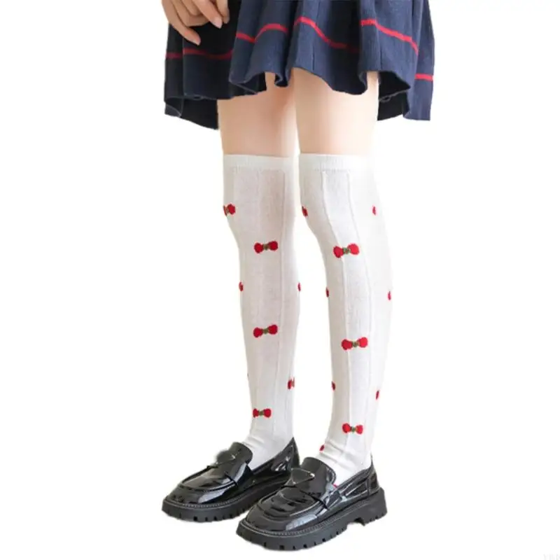 

Y4UD Girls Long Boot Socks Over Knee Stockings Breathable Socks Children Stockings
