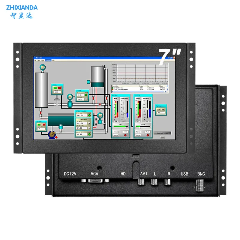 7 Inch 1024*600 Industrial LCD LED Touch Screen Monitor Metal Open Frame Display HDMI/VGA/BNC/AV