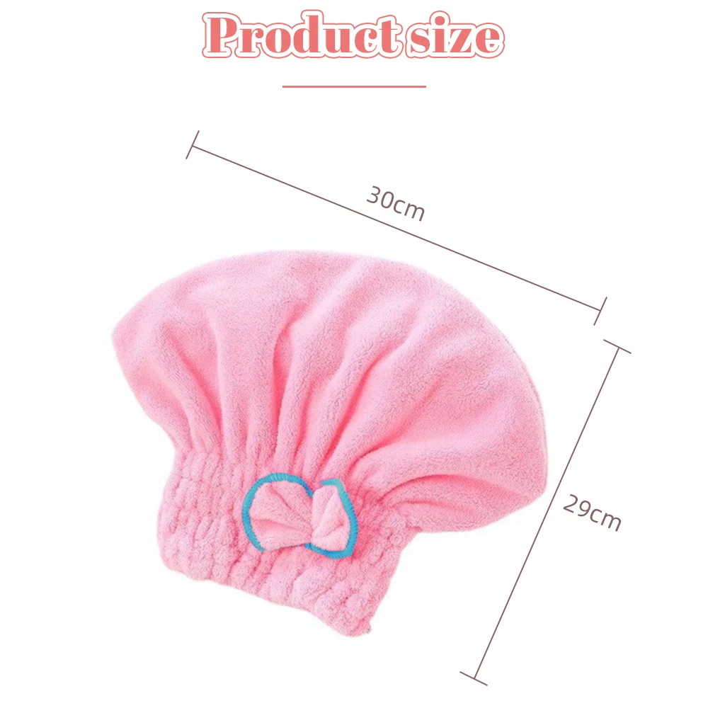 Microfibre Bowknot Wrap Towel Quick Hair Drying Bath Towels Coral Velvet Dry Hair Cap Soft Shower Cap Bathroom Accessories