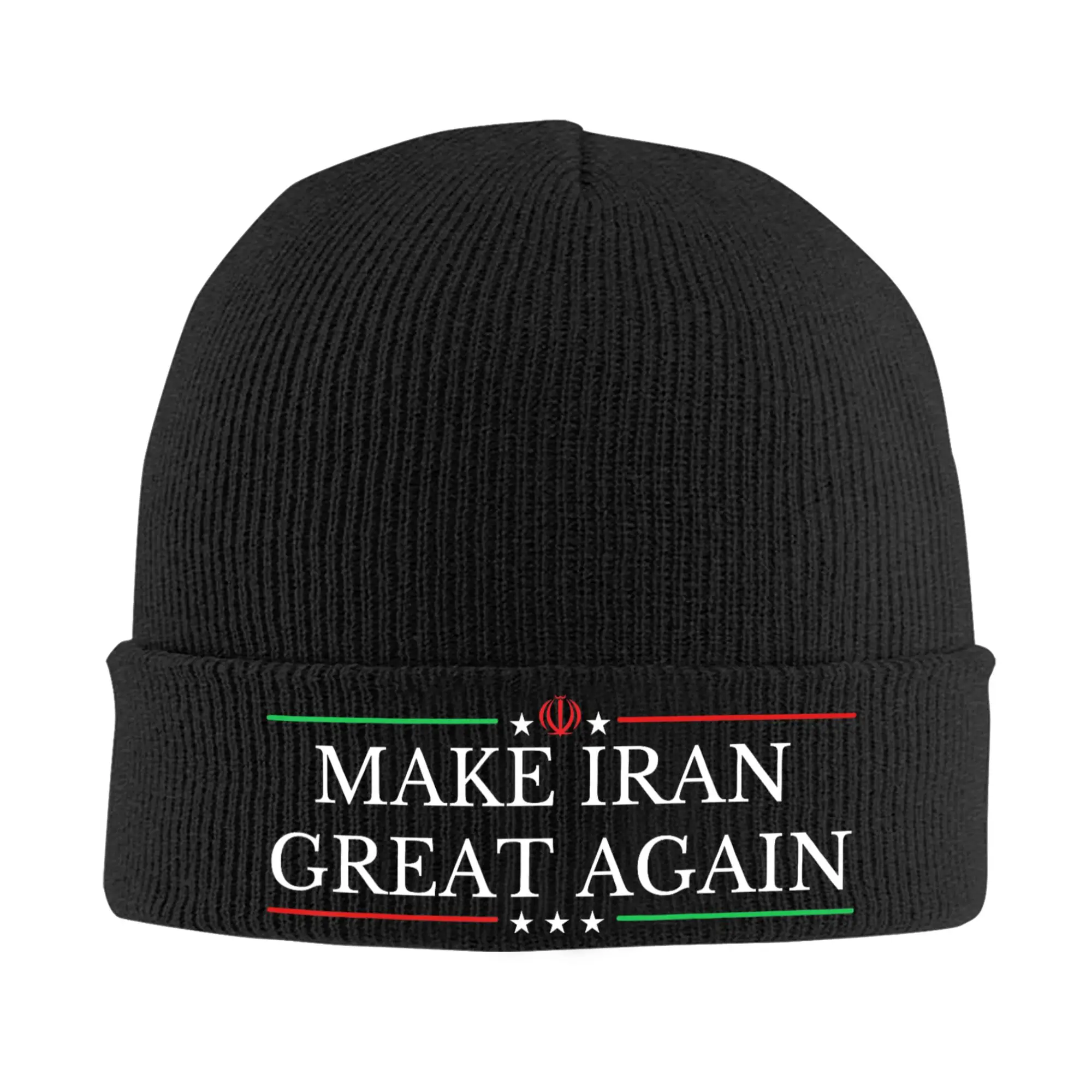 Unisex Adult Make Iran Great Again Iranian MIGA Beanie Hats  Cute Knit Hat Spring Hippie Caps Design Elastic Bonnet Hats