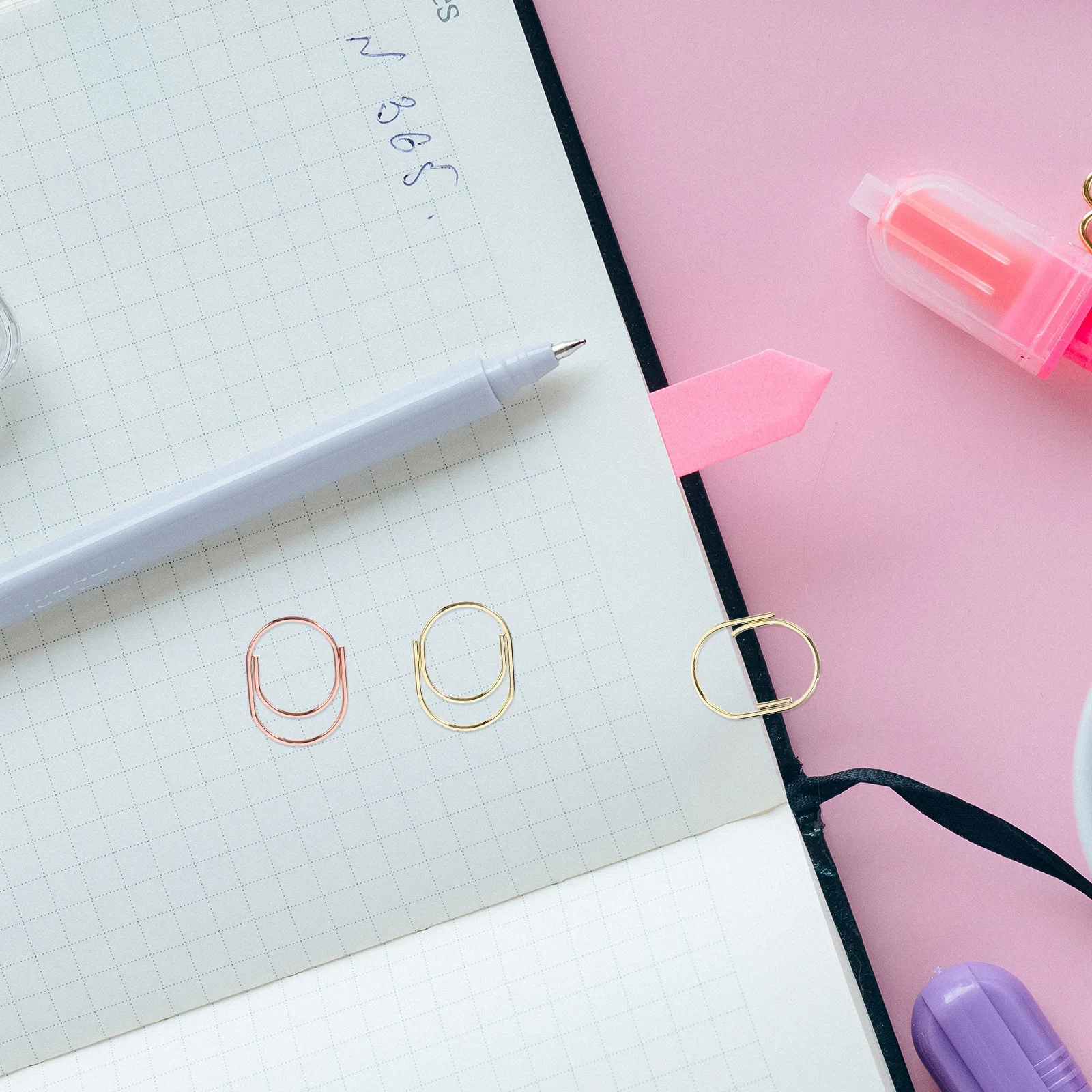 

24pcs Metal Paper Clips Creative Shaped File Document Office Supplies Small Paperclips For Home Study Decorative Use