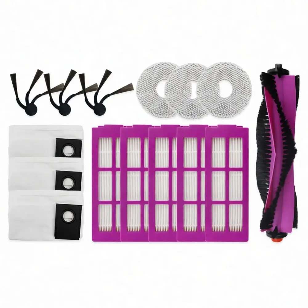 Maintenance Accessories For Midea V16 Pro Mini Robotic Vacuum Cleaner Main Brush Side Filter Mop Cloth Dust Bag Set