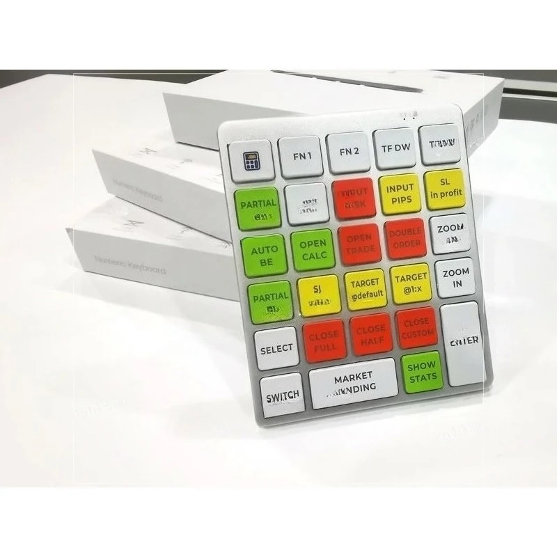 Aluminum Backlit Rechargeable 2.4G Wireless Numeric Keypad Professional Digital Pad For Forex Trading