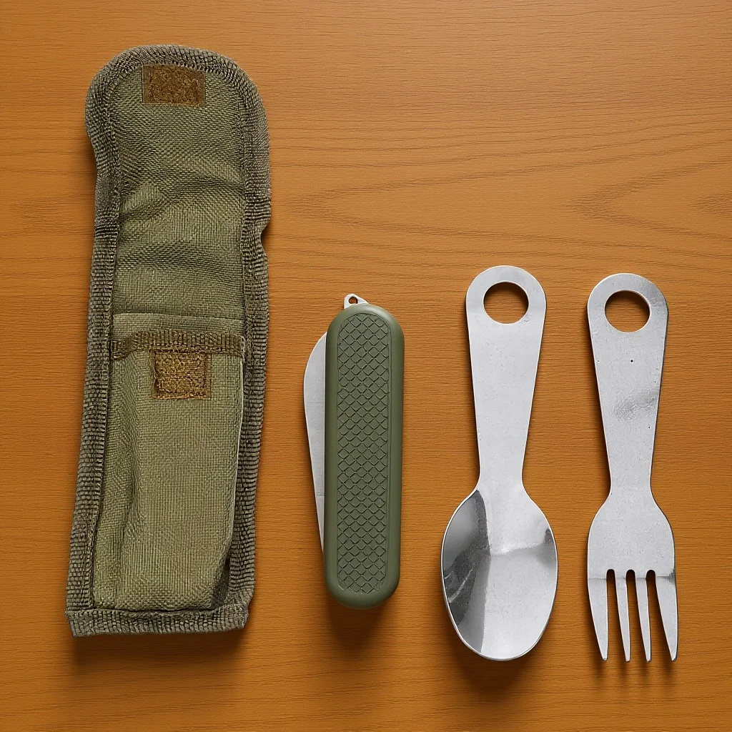 

1 set 1 Set Stainless Steel Spoon Fork Cutter Kit Ergonomic Tableware For Home Hotel Party Camping Heavy Duty Dinnerware Kitchen