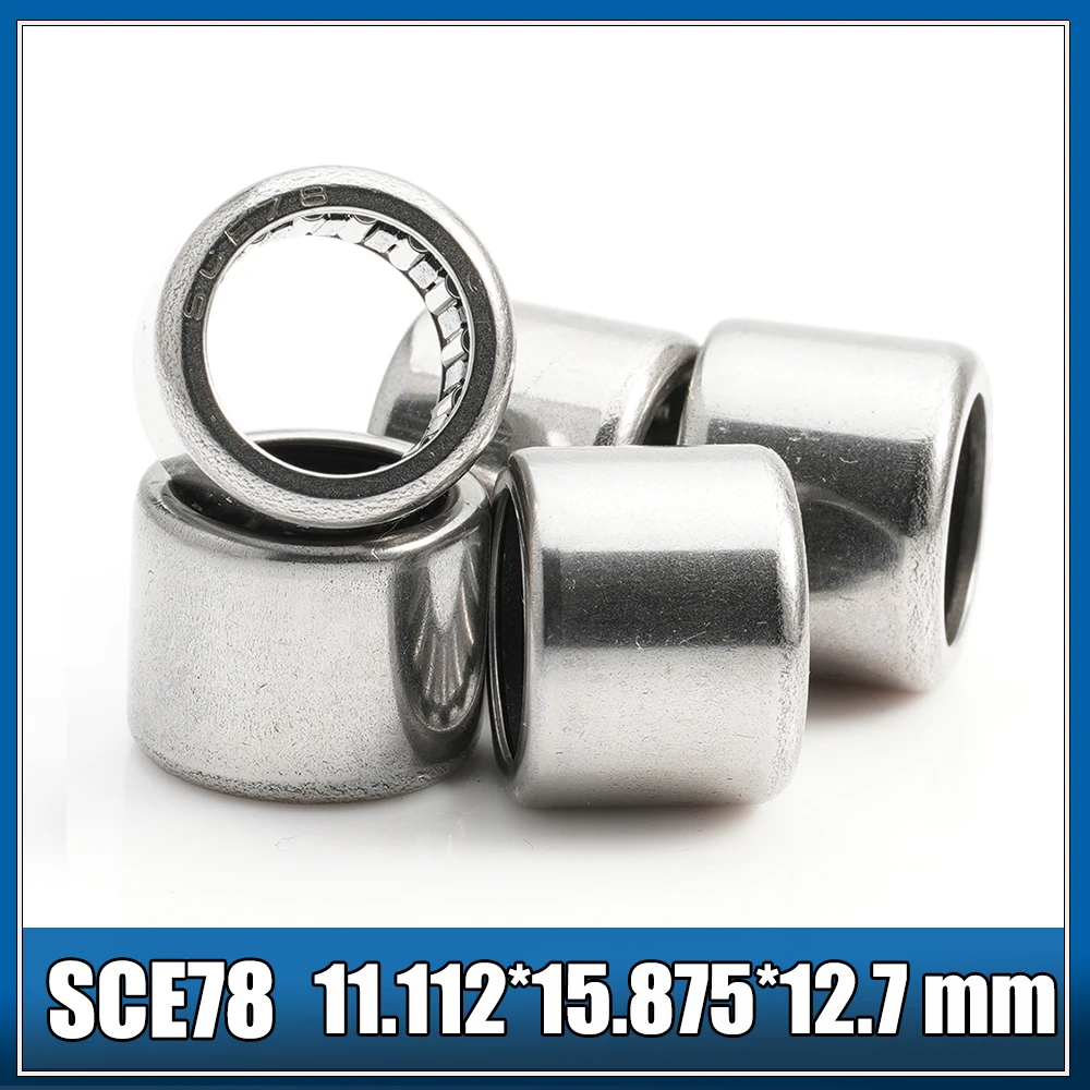 

SCE78 Bearing 11.112*15.875*12.7 mm ( 5 PCS ) Drawn Cup needle Roller Bearings B78 BA78Z SCE 78 Bearing