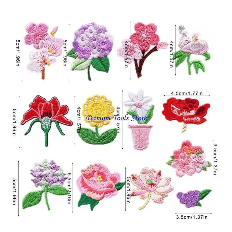 57be Applique Patches цветы вышитые пятна железо на пятнах шью на пятнах