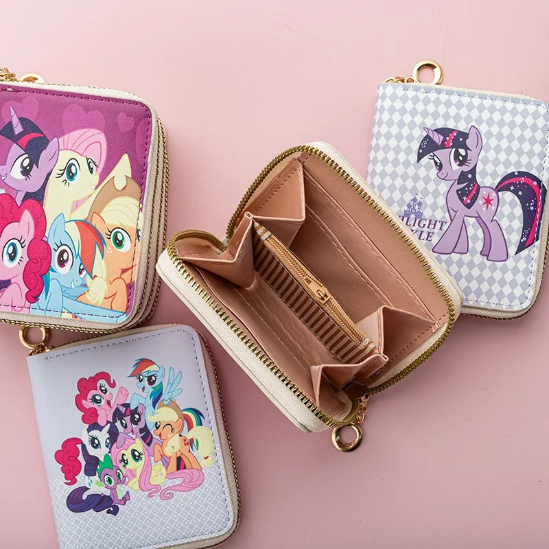 My Little Ponys Creatieve Portemonnee Kawaii Twilight Sparkle Rainbow Dash Applejack Sleutelhanger Zero Money Bag Kinderen Geschenken