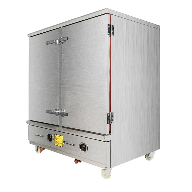 

Commercial 304 stainl s steel double door rice s mer, rice, seafood, meat s mer