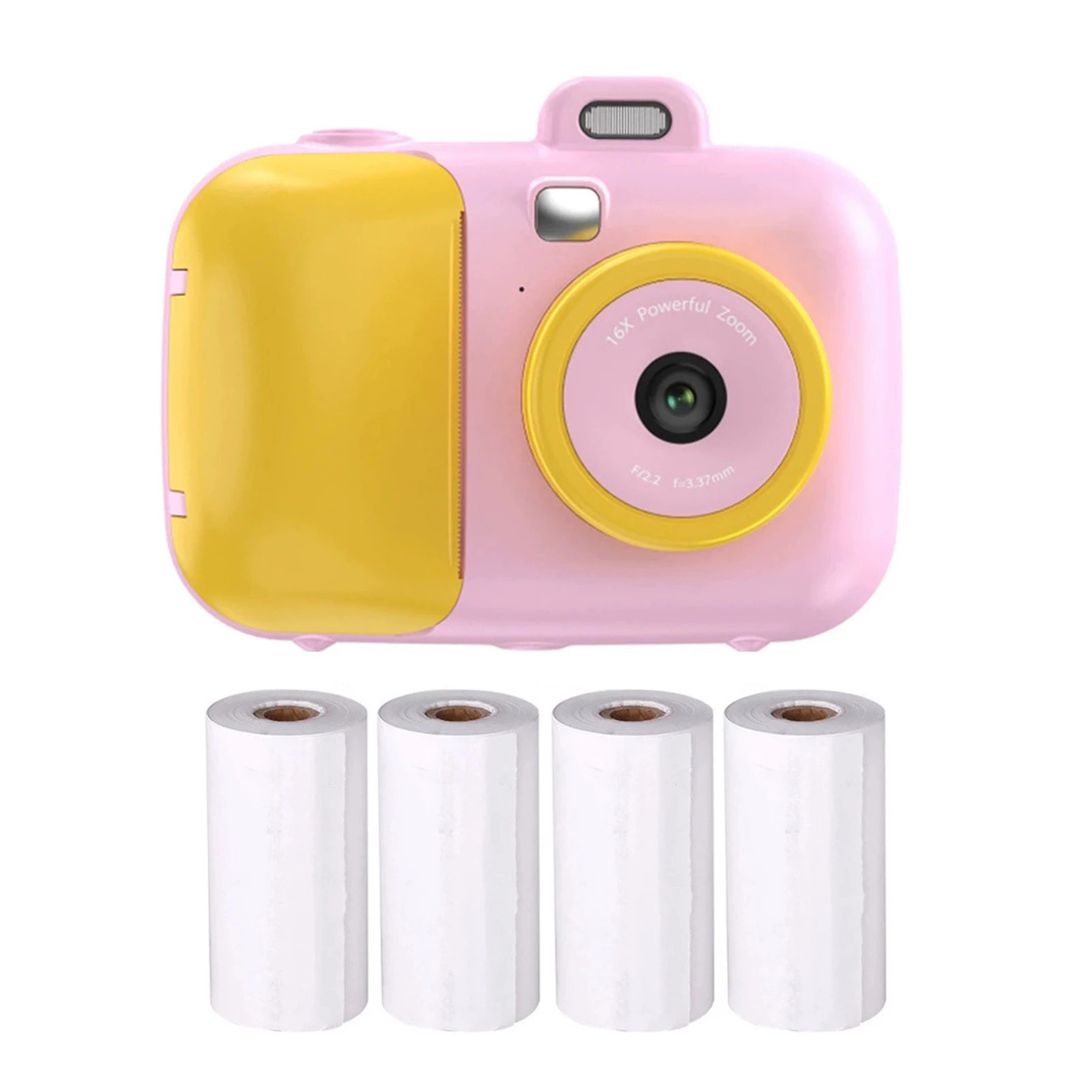 Children’s Mini Digital Camera with Thermal Printing 1080P Kids Camera Instant HD Dual Lens Selfie Digital Camera