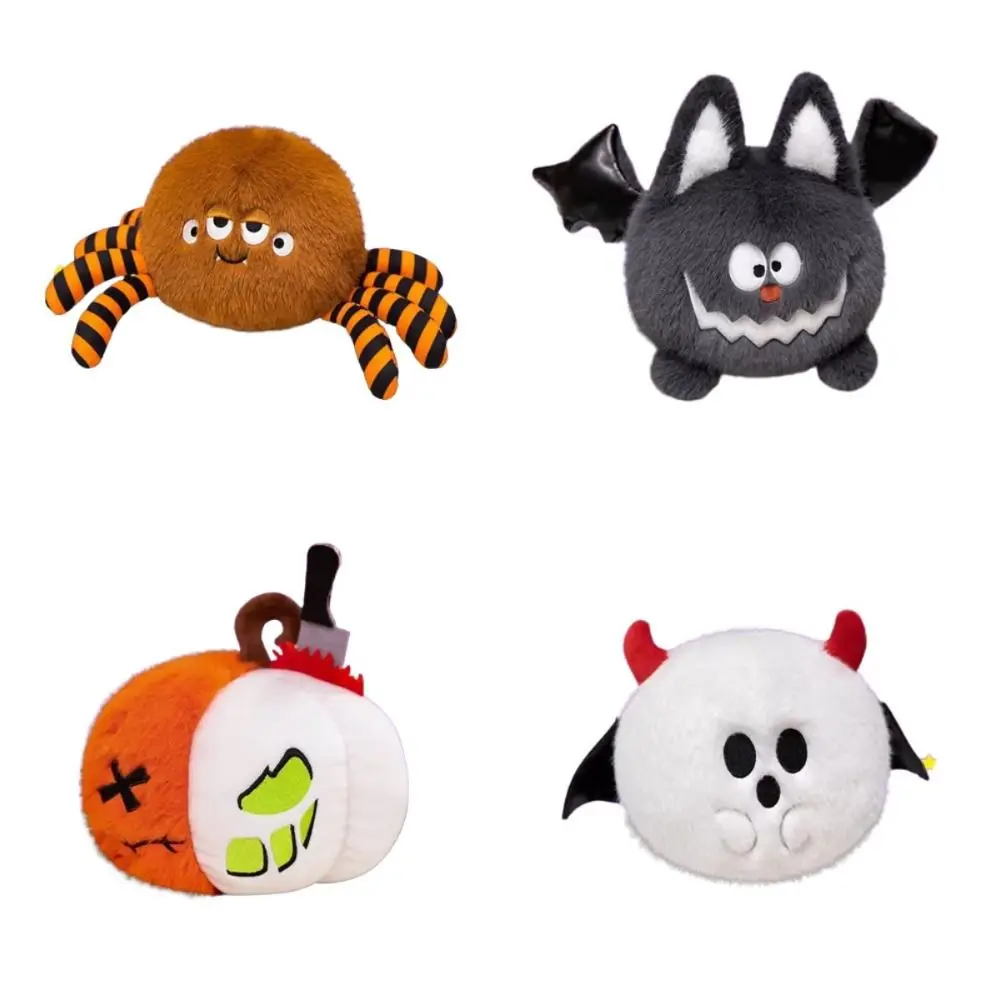 Jouet en peluche de chauves-souris d'Halloween en coton, doux, kawaii, Aliments, beurre, dessin animé, araignée, décoration de la maison