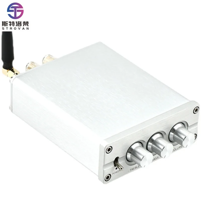 

Home Outdoor Passive Speakers Stereo Audio Receiver Bluetooth Amp 50W*2 2.0 Channel Mini Hi-Fi Class D Integrated Amplifier