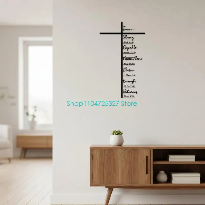D8KF Christian Crosses Wall Art Religious Wall Decors for Prayer Room Hanging Wall Art Decors Religious Spiritual Gift
