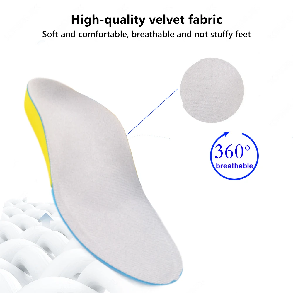 Child Orthopedic Insole For Flat Foot Kid Comfortable Correction X/O Leg,Arch Support,Foot eversion,Accessory Orthopedic Shoes