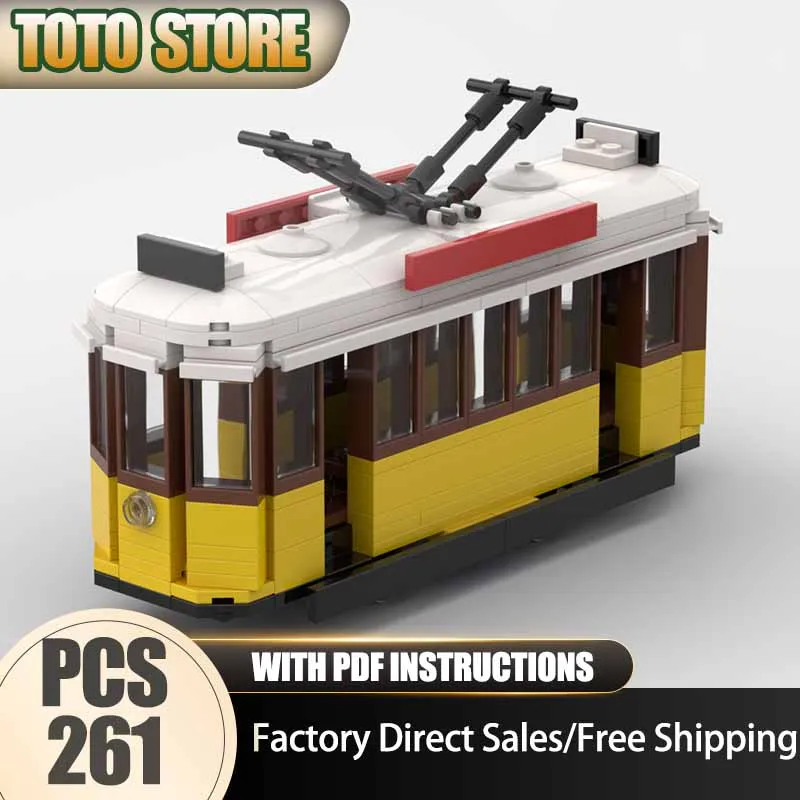 

Электрический поезд-конструктор MOC: Модель электропоезда из технологичных кирпичиков, набор для самостоятельной сборки, праздничный конструктор, игрушки