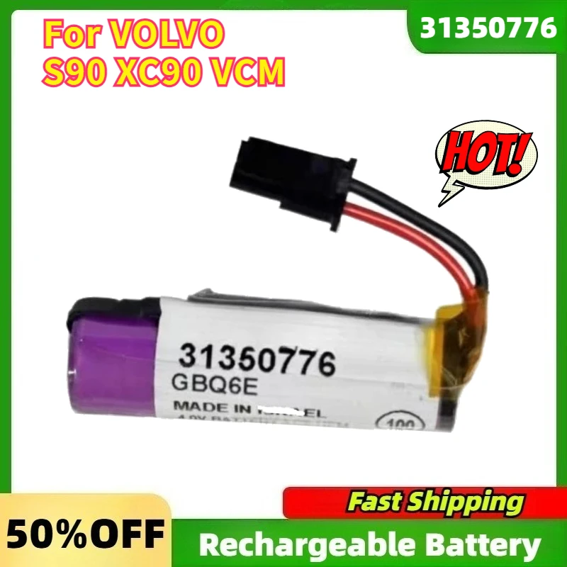 New Rechargeable Batteries for VOLVO S90 XC90 VCM 31450445 31350776 Automotive VCM Gateway Module Battery SOS Emergency Battery