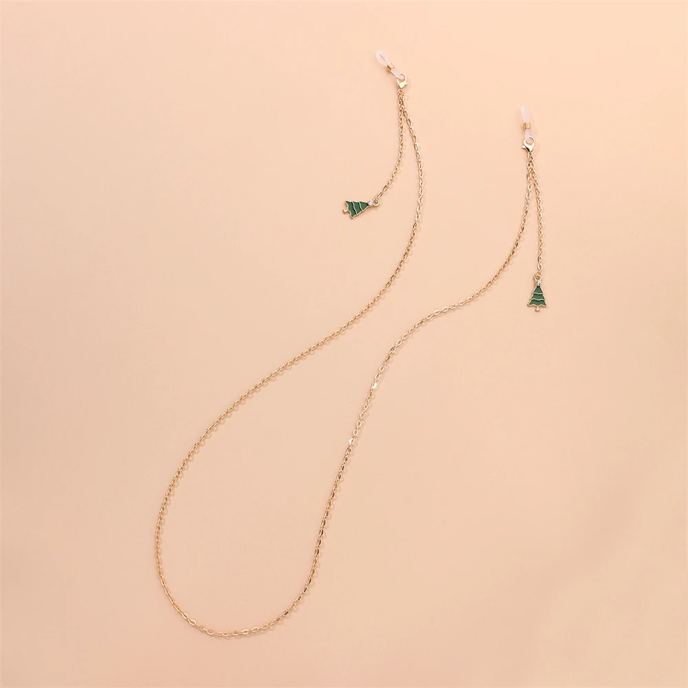

1PC Christmas Tree Glasses Chain Reading Glasses Chain Fashion Holder Neck Metal Cord Strap Chain For Sunglasses Eyeglass