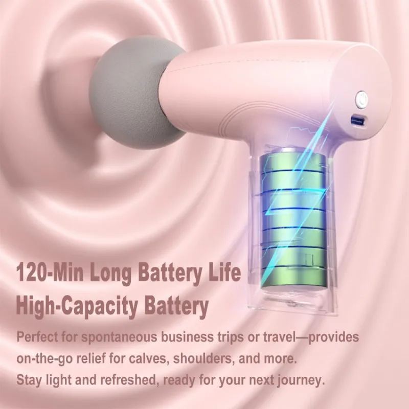 

B72A Портативный фитнес-массажный пистолет для снятия мышц всего тела, мини-многоскоростной, тихий, длительный срок службы батареи