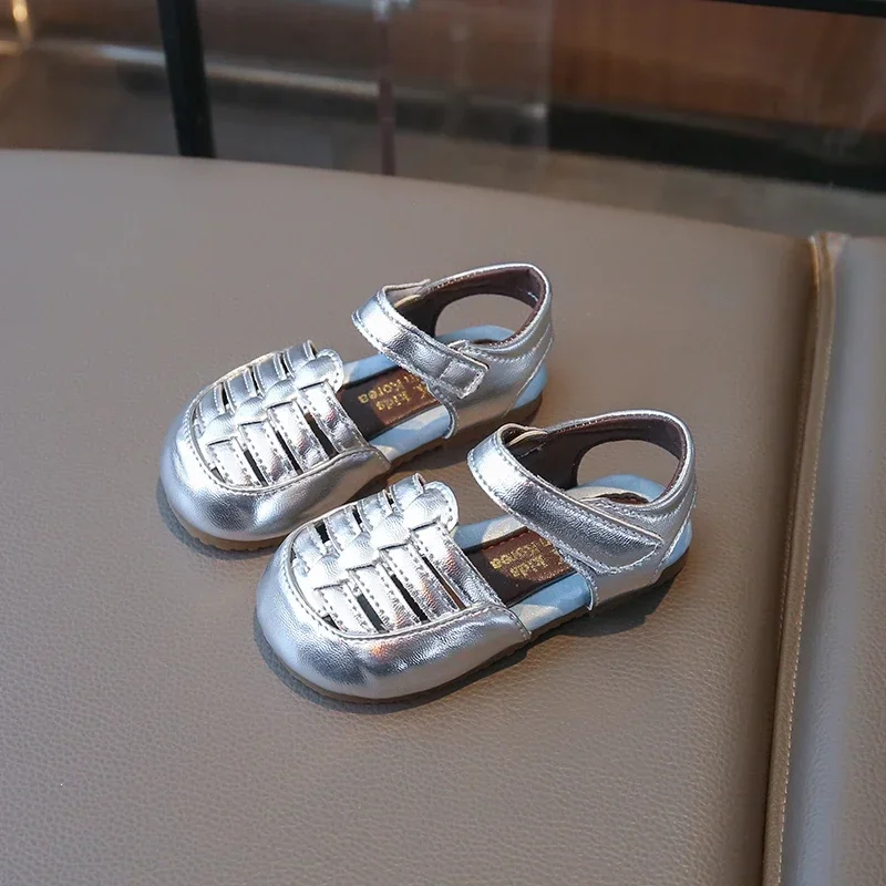 

Girls' Sandals 2025 Summer New Children's Princess Shoes Small Fragrant Style Weaving Girls' Roman Sandals Beach Shoes Trendy