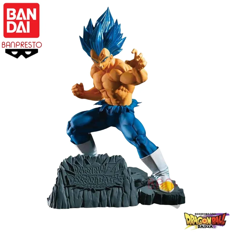 In Stock Original Bandai Banpresto Dragon Ball Super Saiyan Vegeta Model Toys Action Figure Garage Statue Collectible Ornaments