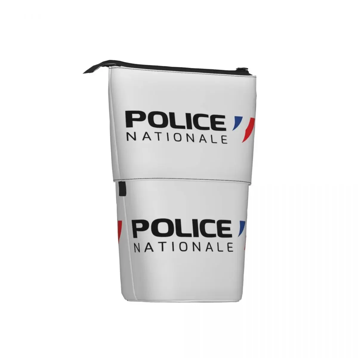 French National Police Reversible Pencil Case Pencil Pouch StorageLarge Storage Pen Box Pencil Bag for Students School