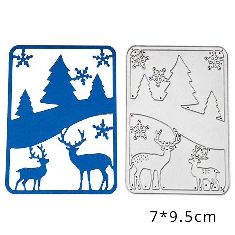 Metal Christmas Plants Cutting Dies for Scrapbooking Branch Pine Tree Leaf Stems Stencils Card Making Big Shot Embossed