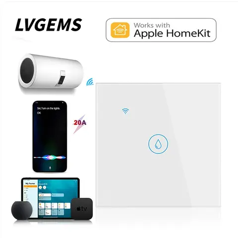 Homekit 20A 무선 터치 벽 보일러 온수기 스위치 Google 홈 Alexa 용 전기 조명 스마트 라이프 Homekit 20A 무선 터치 벽 보일러 온수기 스위치 Google 홈 Alexa 용 전기 조명 스마트 라이프