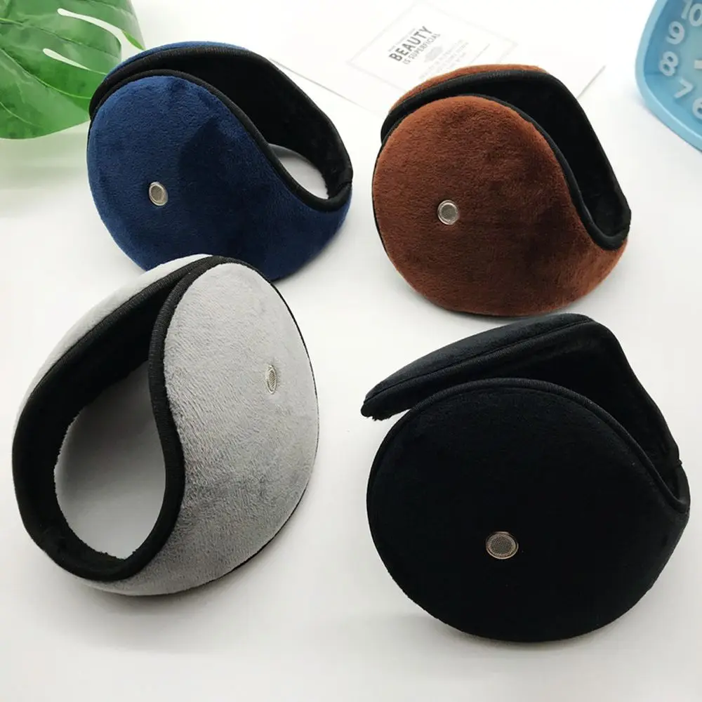 Autumn And Winter Outdoor Plush Solid Color Unisex Men Ear Muff Women Ear Cover Korean Style  Ear-flap Ear Cover With Receiver