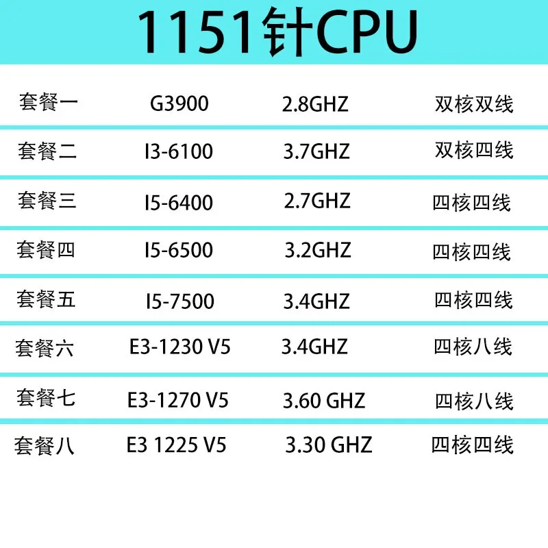 I3-6100/i5-6500 6789 generation desktop computer main board CPU CC150