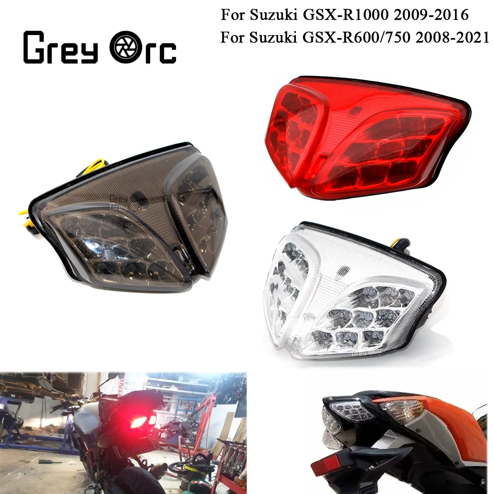 Image of Für Suzuki GSXR GSX-R 600 750 2008-2016 K8 GSX-R 1000 K9 Motorrad Integriertes Rücklicht Blinker LED-Bremslicht
