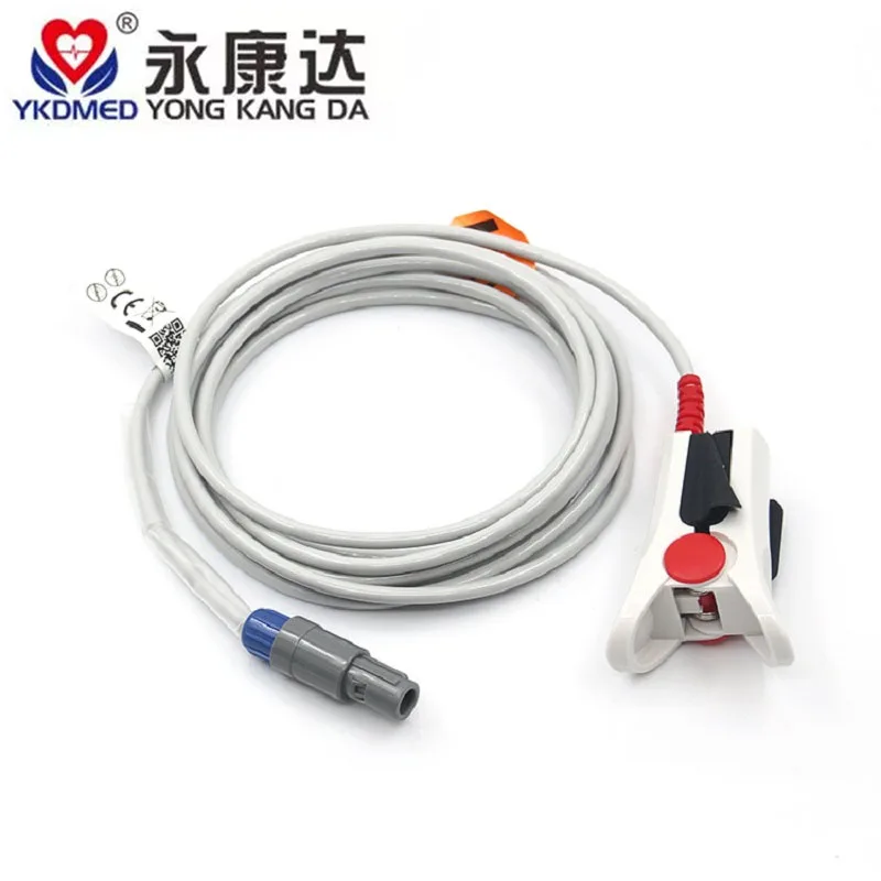 

YKD direct reusable spo2 sensor Compatible for MI-NDRAY brand patient monitor, 6Pin 40 degree