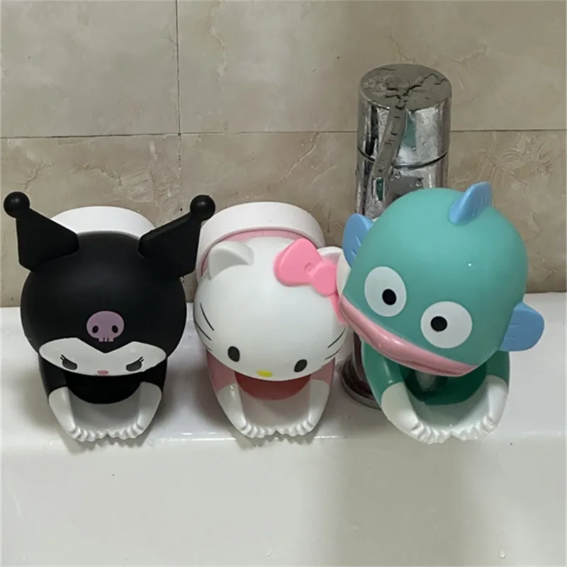 

New Kawaii Anime Sanrio Hello Kitty Kurome Ugly Fish Children's Faucet Extender Cute Cartoon Character Baby Washing Faucet Gift