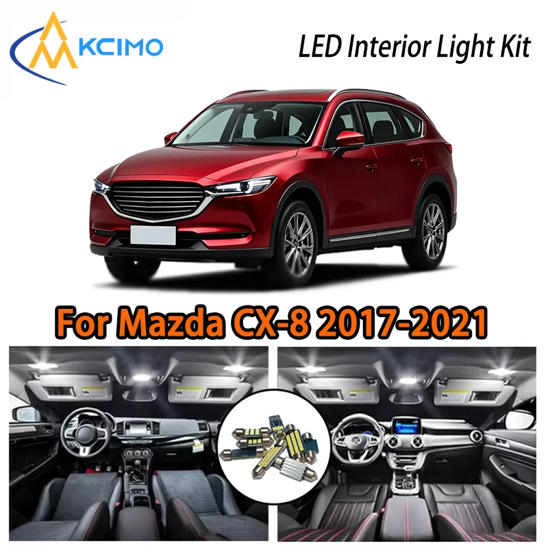 LED Kit For Mazda CX-8 2017-2021, Two Colors Super Bright Easy Install Atmosphere Interior Lights