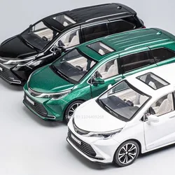 1:24 Scale SIENNA Camry Sports Car Model Toy Sound Light Pull Back Alloy Body Rubber Tires Miniature Models Hobby Ornaments Gift