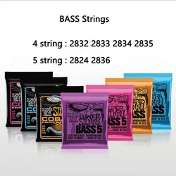 Ernie Ball-cuerdas de Bajo 2833 45-105, cuerda redonda Slinky híbrida para 4 Cuerdas/2836 Regular Slinky 45-130 para bajo eléctrico de 5 cuerdas