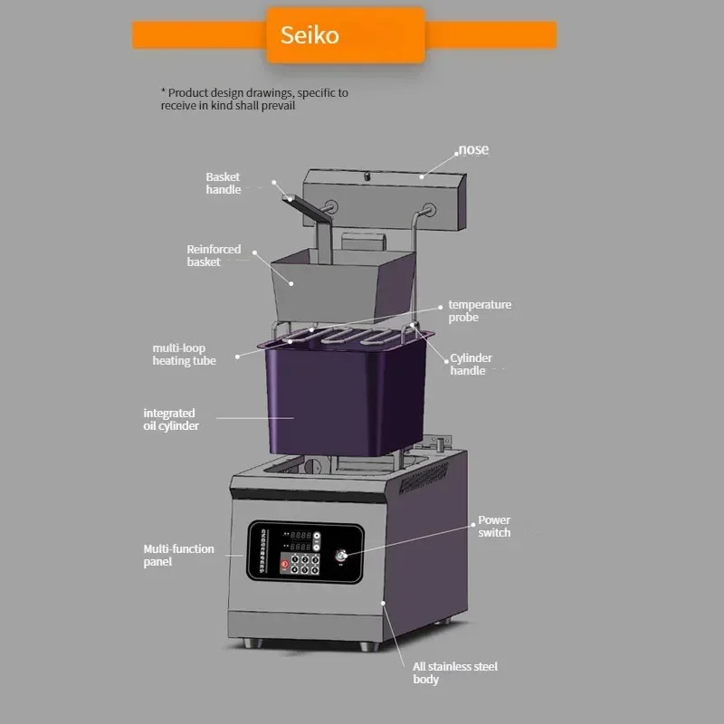 Tool Electric Fryer Automatic Timing Lifting And Lowering Fryer Table TypeFried Skewers French Fries, Snacks Electric Fryer