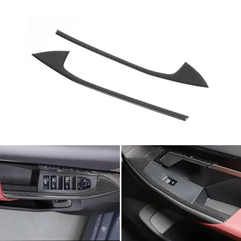 

2 шт. мягкие накладки из углеродного волокна на подлокотники передних дверей для BMW 5 серии i5 G60 2024 2025