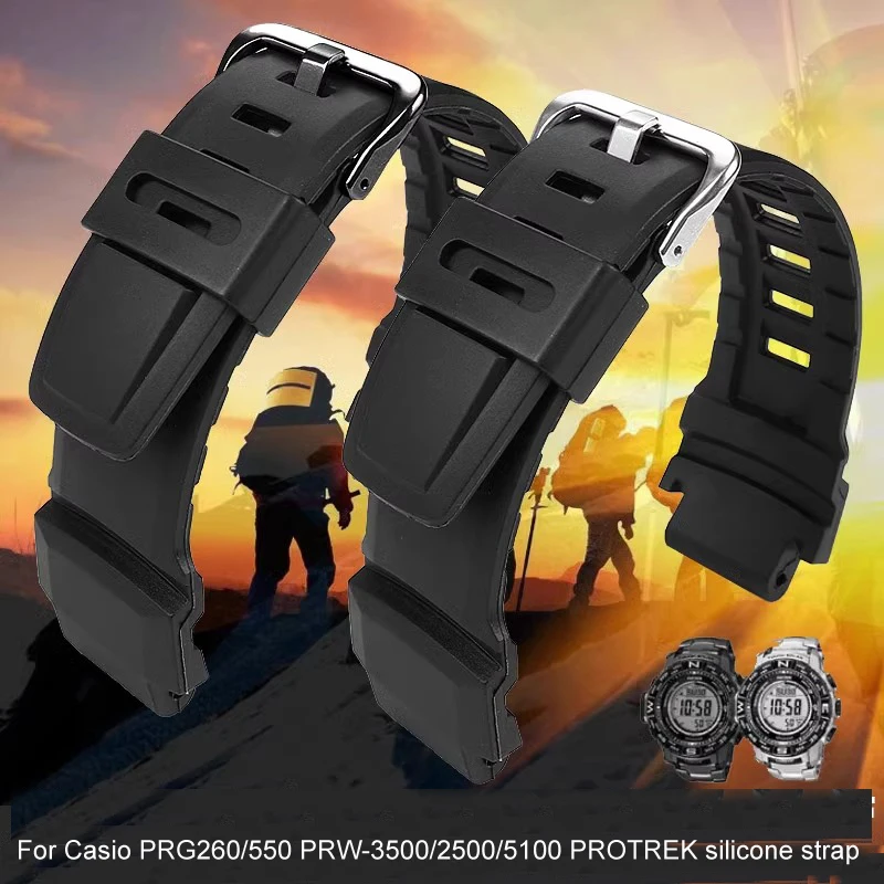 

Rubber Watch Strap for Casio Proterk Series PRG-250 260 280 500 510 550 Replacement Waterproof Watchband Accessories18mm