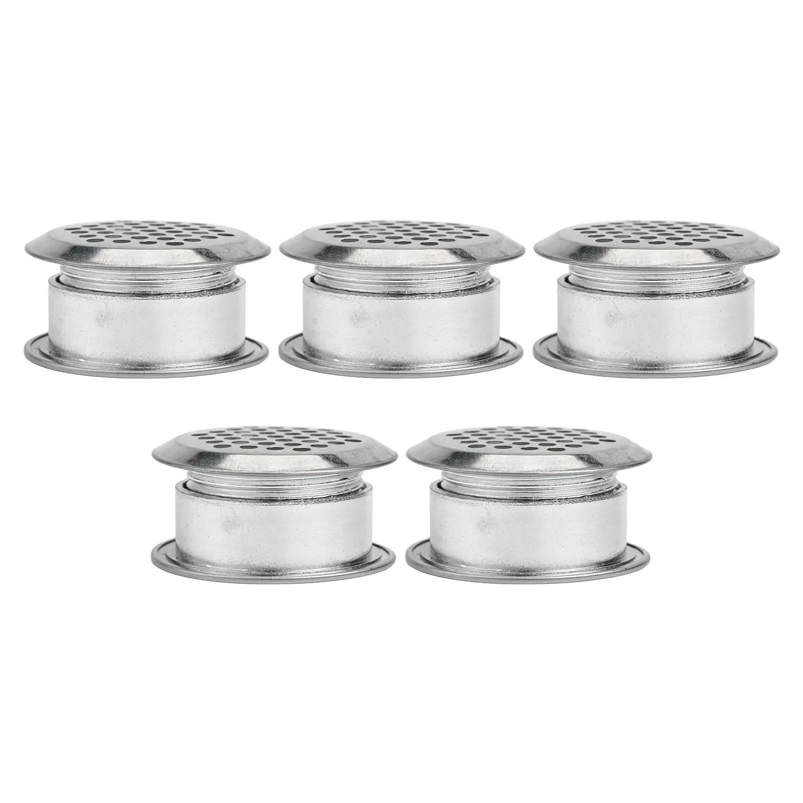 Holes Vent Mesh 35mm Air Vent Cover Double Sided For Ventilating Wardrobes Silver Stainless Steel +ABS Plastic