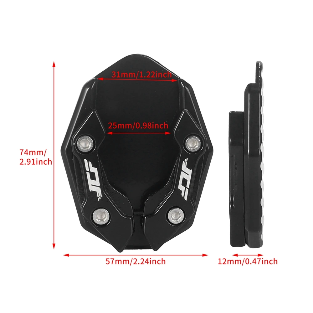 Scooter Motorbike Accessories Extension Foot Pad Support Plate Aluminum Alloy Motorcycle Bike Kickstand Extender Foot Side Stand image 6